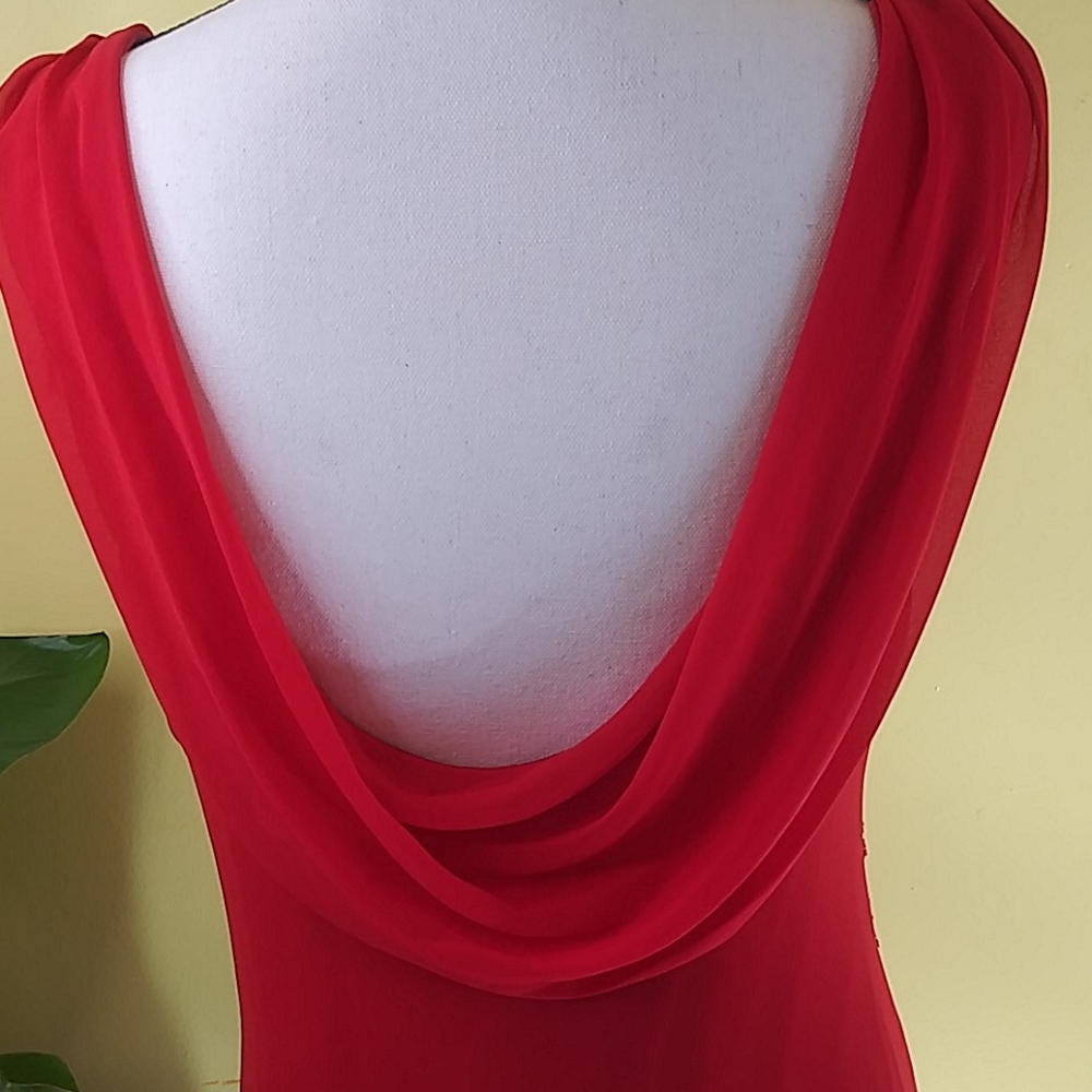 CICCI Women Red Gown With Beads Size XL - Picture 8 of 14